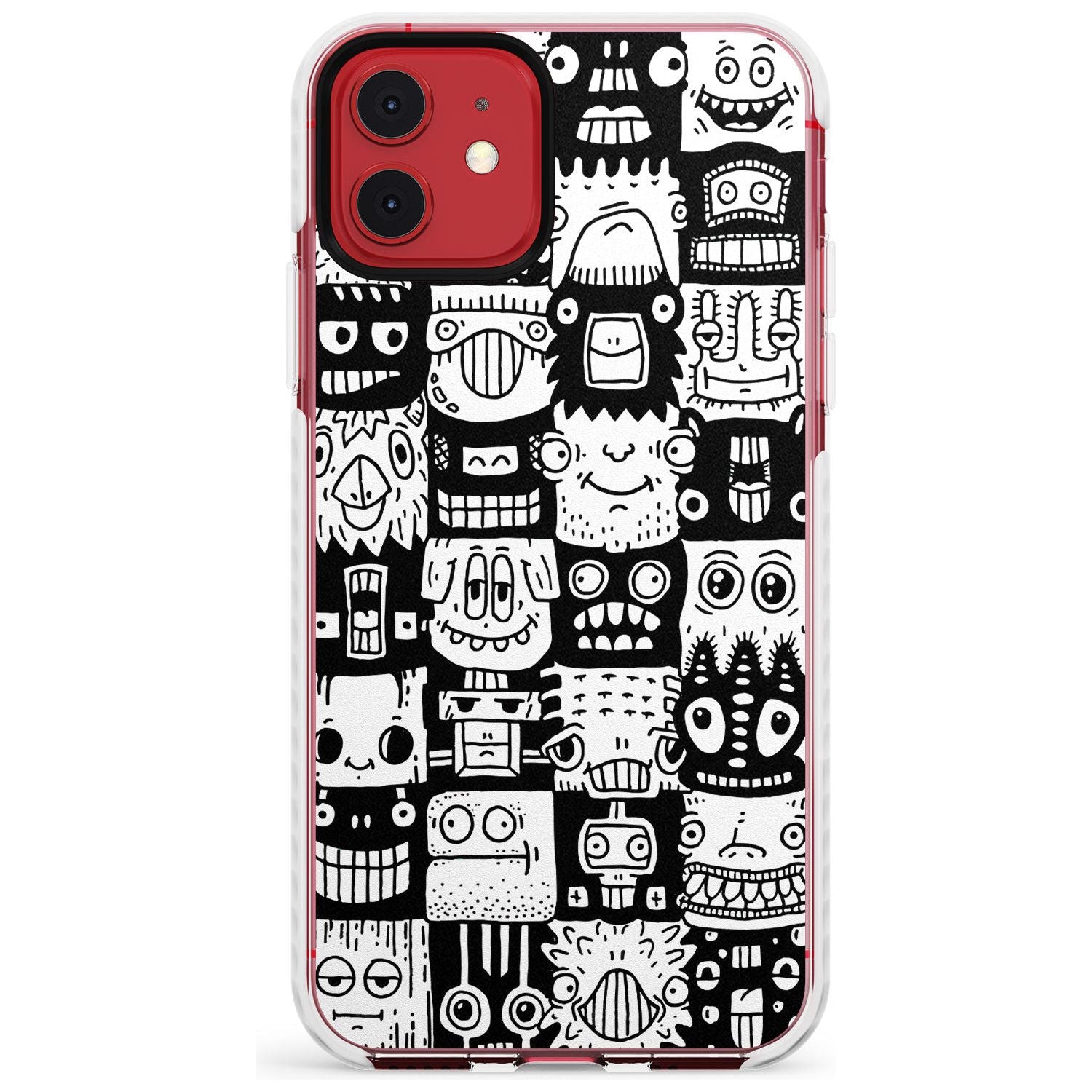 Checkerboard Heads Impact Phone Case for iPhone 11