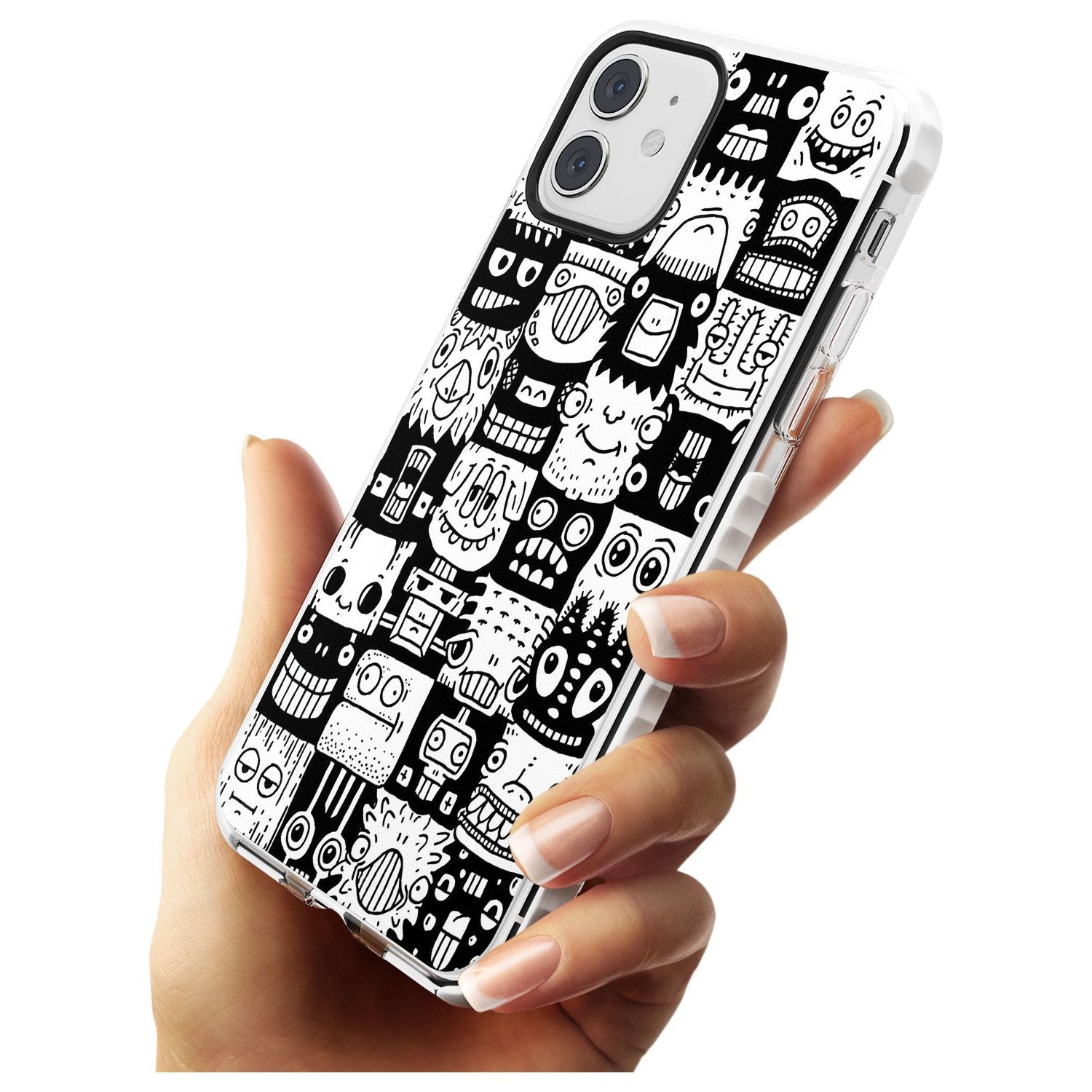 Checkerboard Heads Impact Phone Case for iPhone 11
