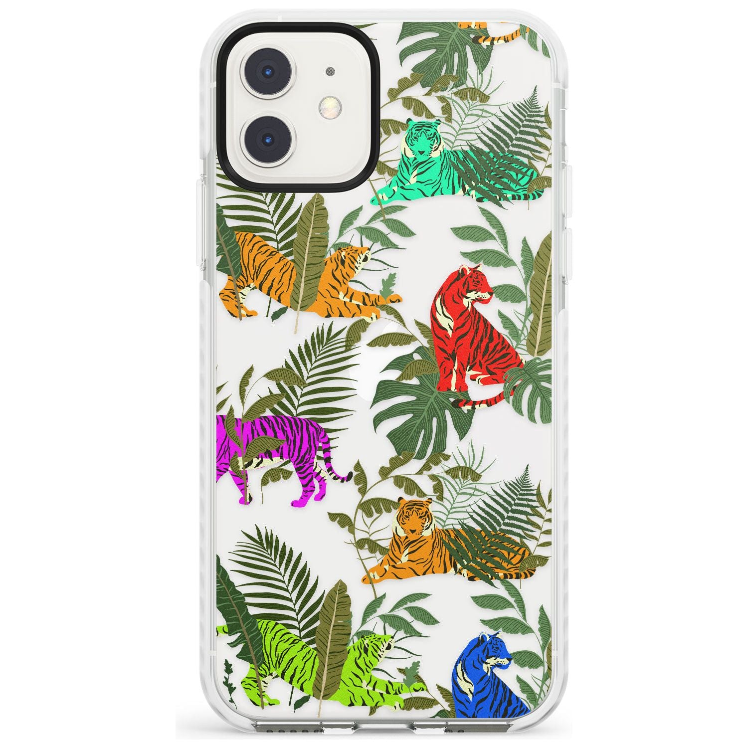 Colourful Tiger Jungle Cat Pattern Impact Phone Case for iPhone 11