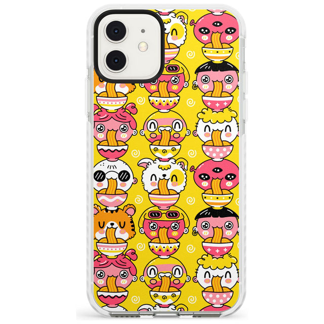 Ramen Noodle Kawaii Pattern Impact Phone Case for iPhone 11