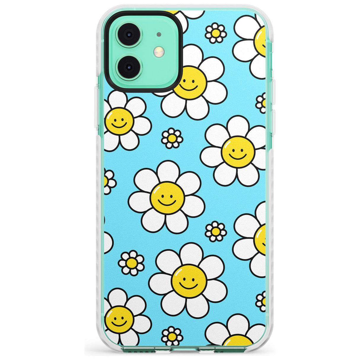 Daisy Faces Kawaii Pattern Impact Phone Case for iPhone 11