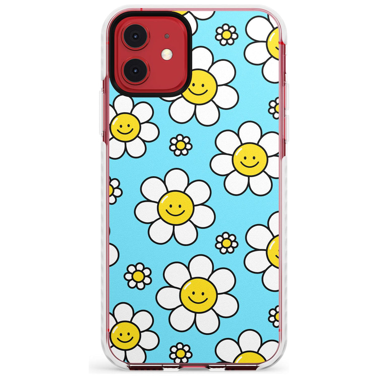 Daisy Faces Kawaii Pattern Impact Phone Case for iPhone 11