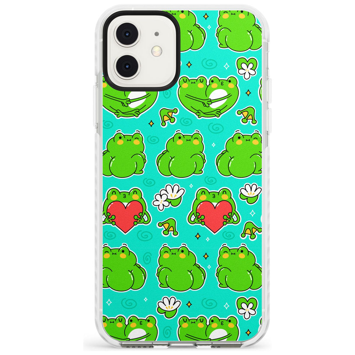 Frog Booty Kawaii Pattern Impact Phone Case for iPhone 11