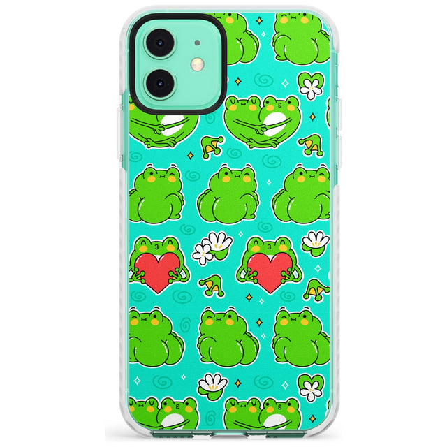 Frog Booty Kawaii Pattern Impact Phone Case for iPhone 11