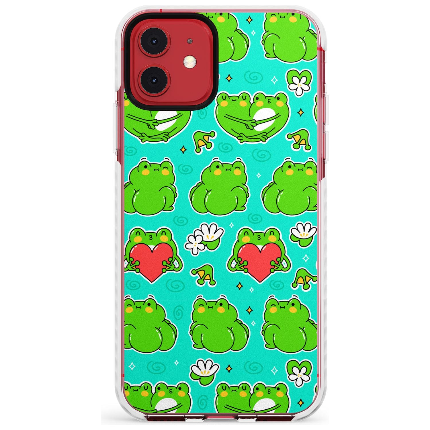 Frog Booty Kawaii Pattern Impact Phone Case for iPhone 11
