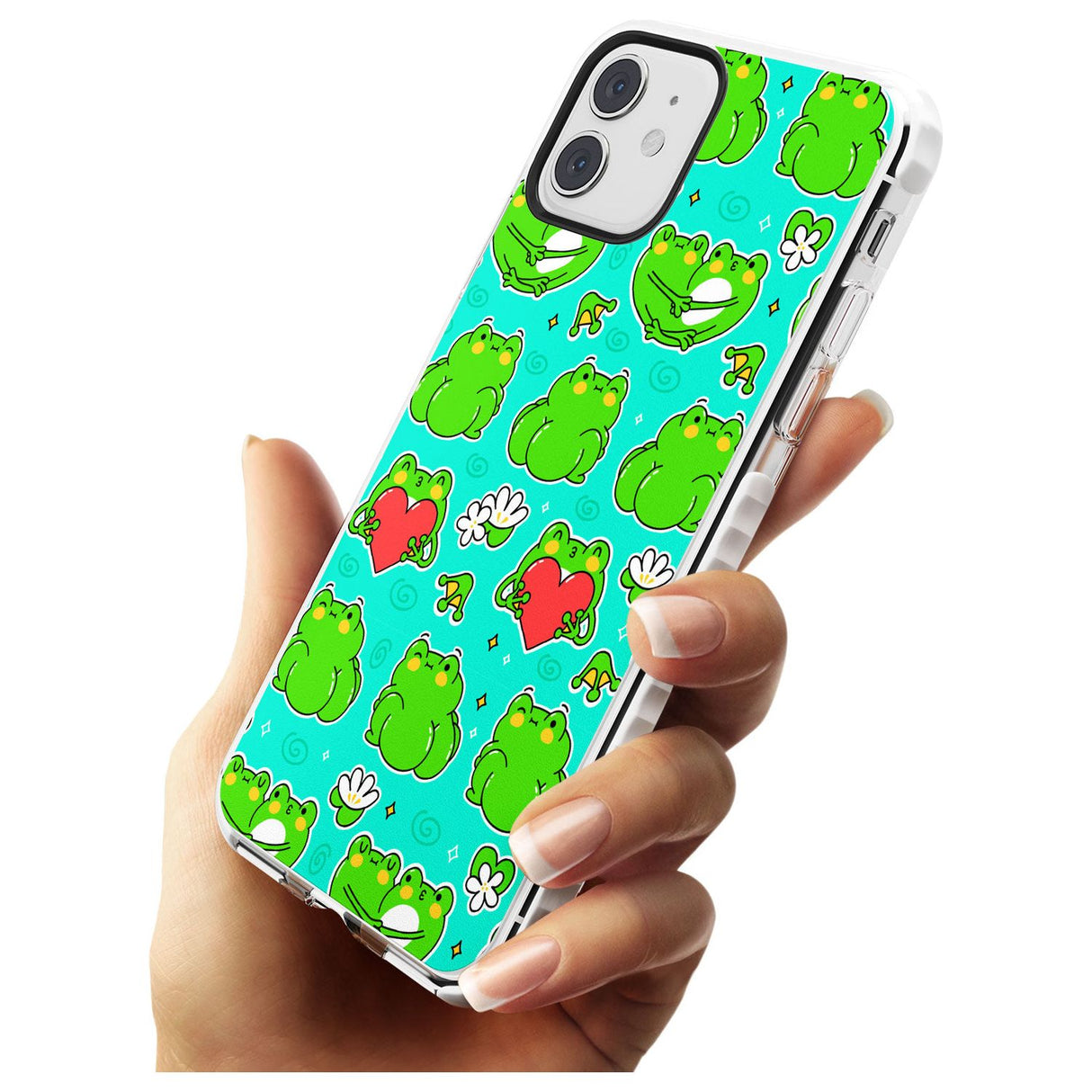 Frog Booty Kawaii Pattern Impact Phone Case for iPhone 11