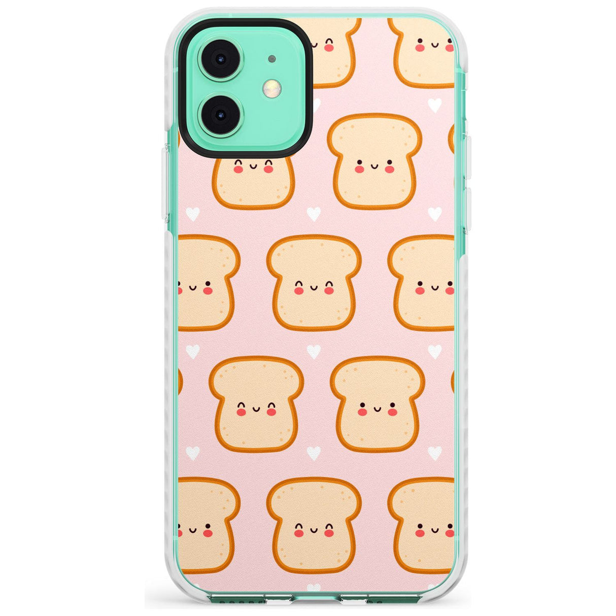 Bread Faces Kawaii Pattern Impact Phone Case for iPhone 11