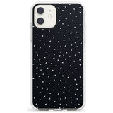 Confetti (Black) Phone Case iPhone 11 / Impact Case,iPhone 12 / Impact Case,iPhone 12 Mini / Impact Case Blanc Space