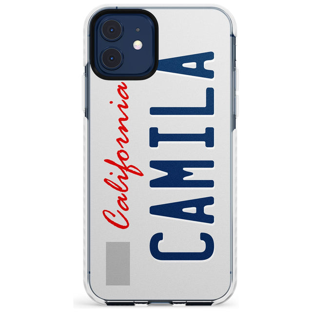 California License Plate Slim TPU Phone Case for iPhone 11