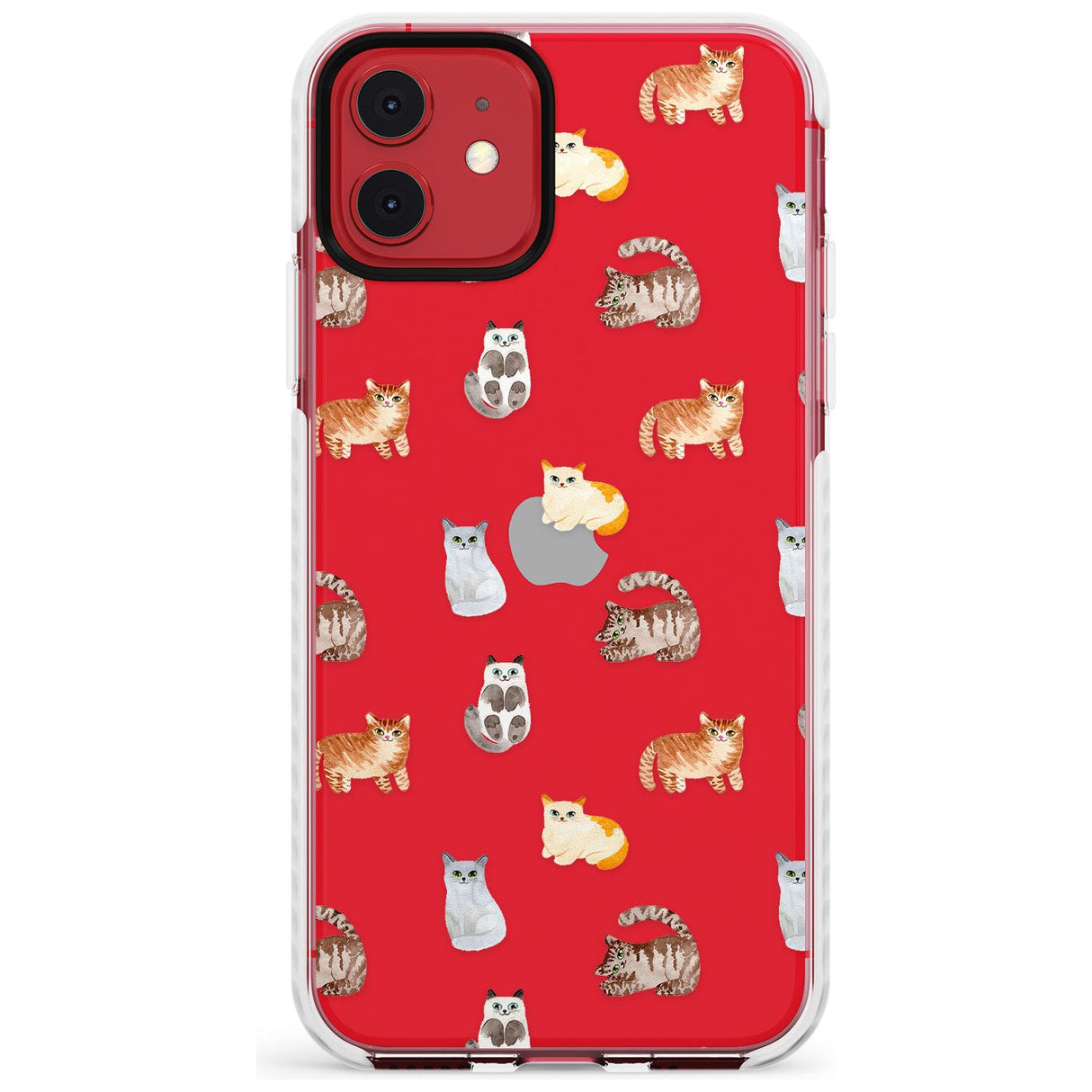 Cute Cat Pattern - Clear Slim TPU Phone Case for iPhone 11