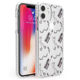 Eyelash Makeup Pattern Phone Case iPhone 11 / Impact Case,iPhone 12 / Impact Case,iPhone 12 Mini / Impact Case Blanc Space