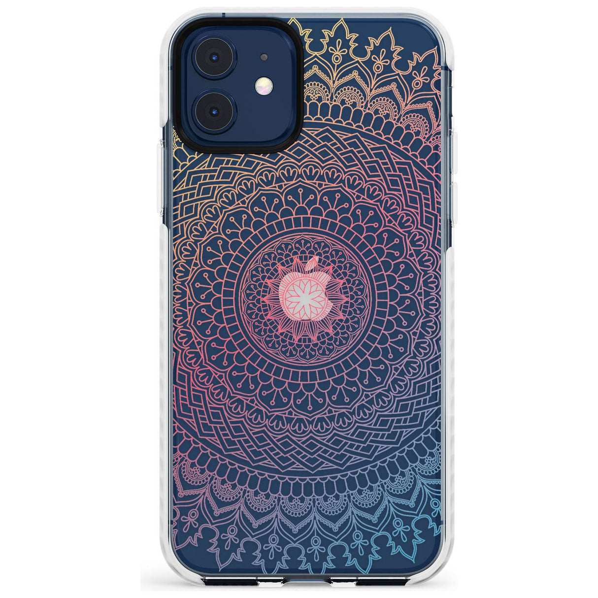 Large Rainbow Mandala Transparent Design Slim TPU Phone Case for iPhone 11