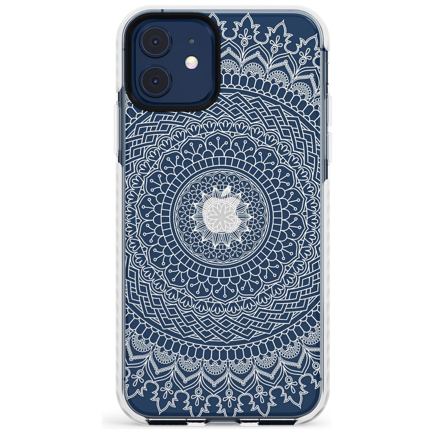 Large White Mandala Transparent Design Slim TPU Phone Case for iPhone 11