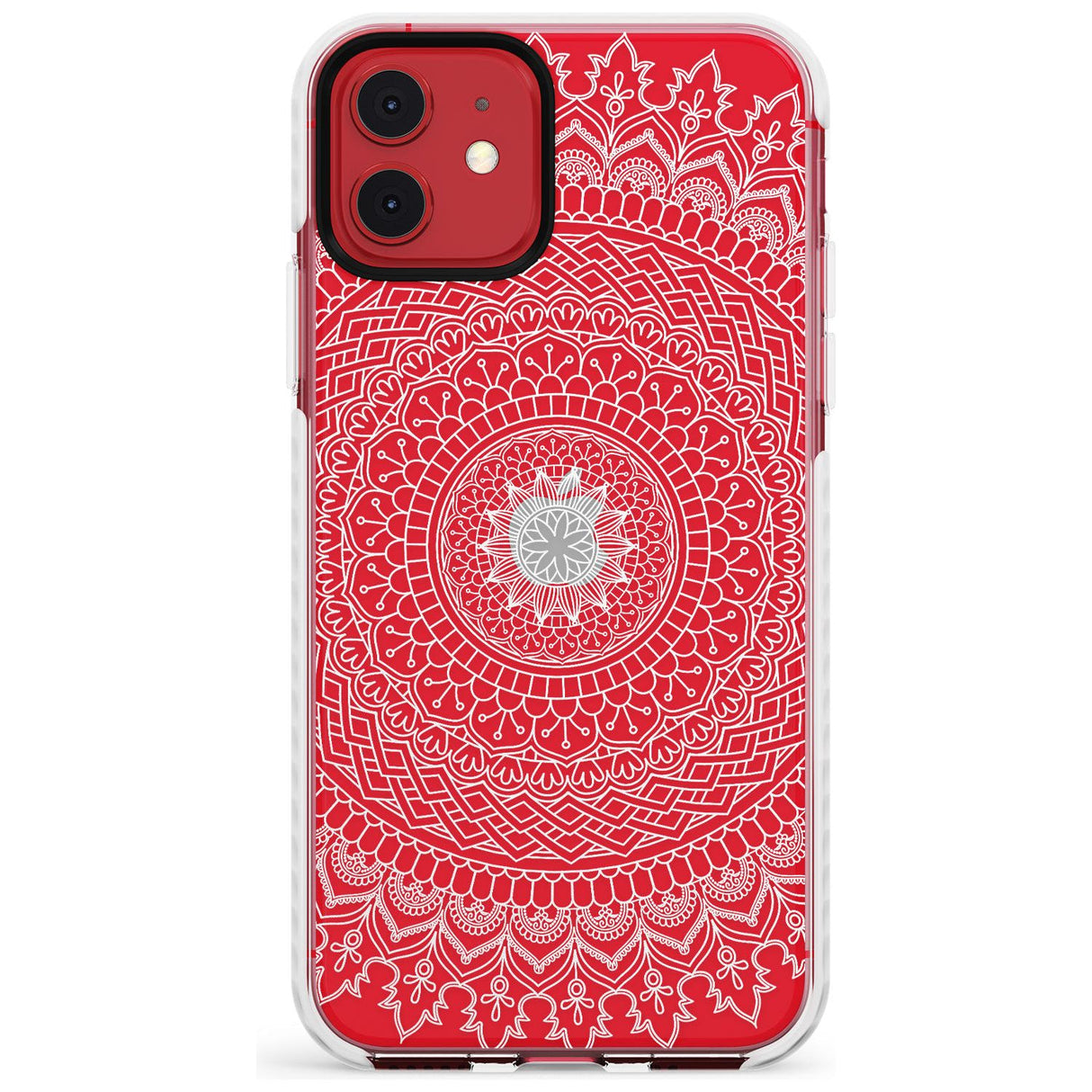 Large White Mandala Transparent Design Slim TPU Phone Case for iPhone 11