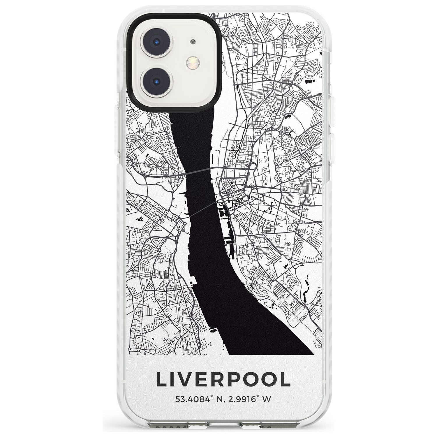 Map of Liverpool, England Impact Phone Case for iPhone 11