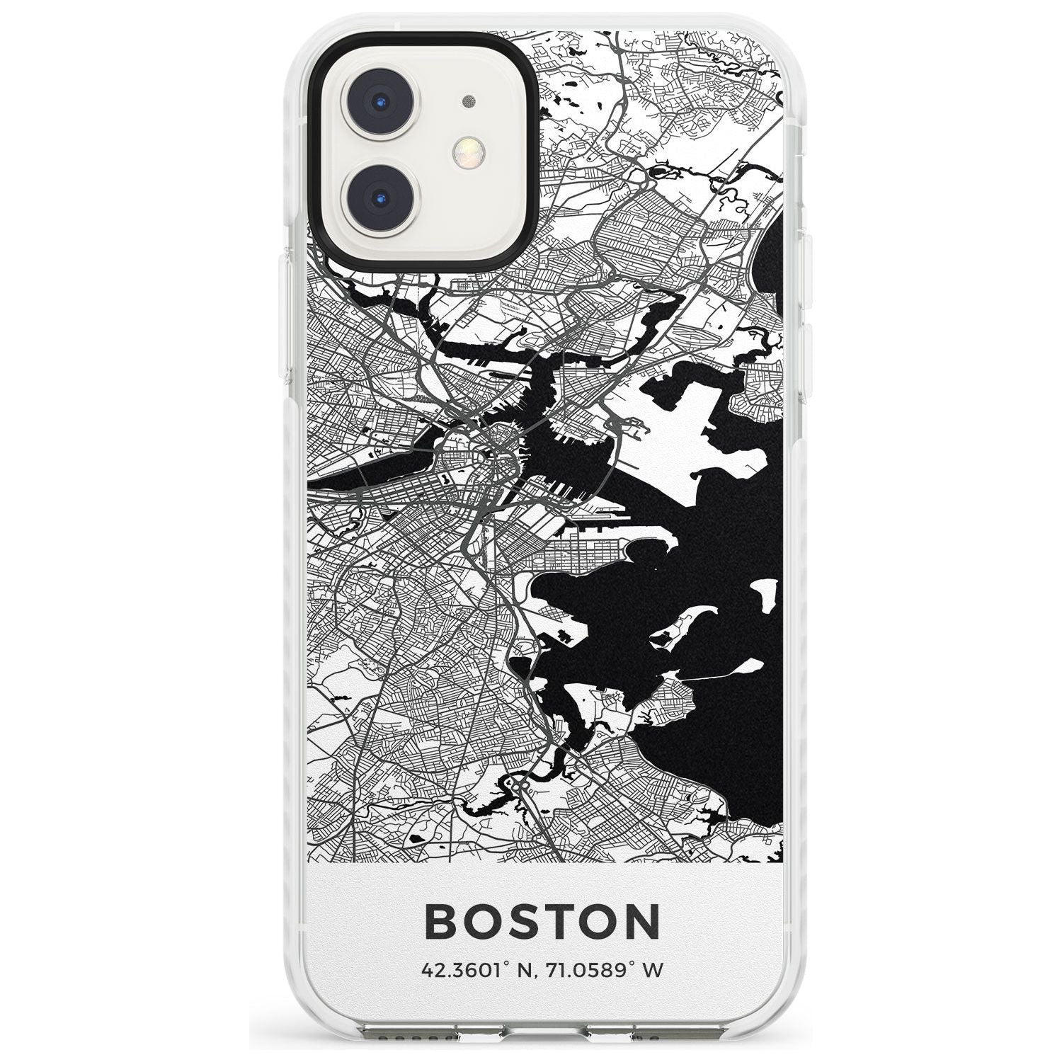 Map of Boston, Massachusetts Impact Phone Case for iPhone 11