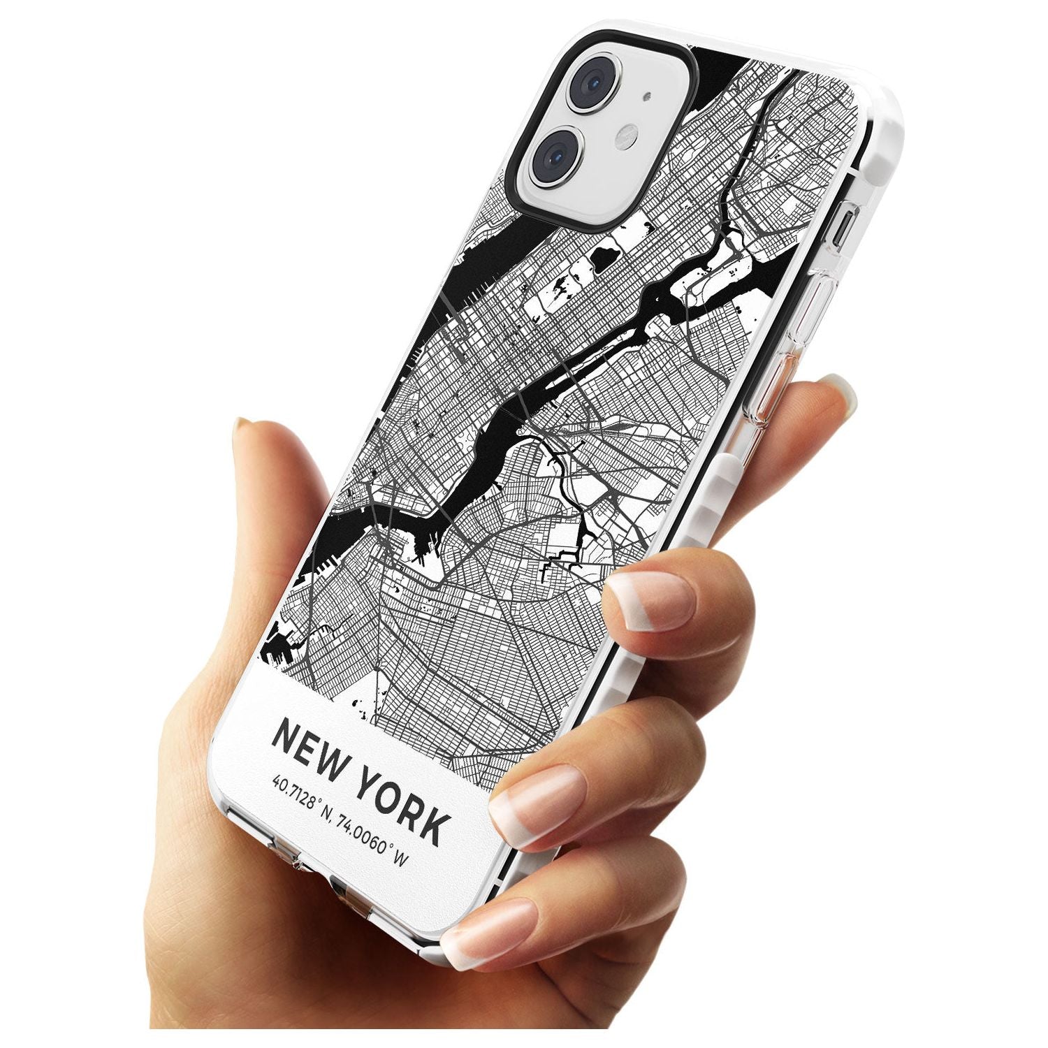 Map of New York, New York Impact Phone Case for iPhone 11