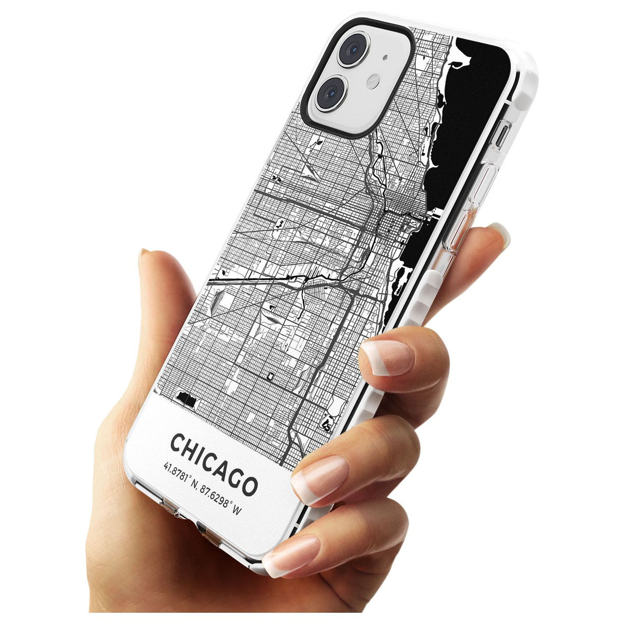 Map of Chicago, Illinois Impact Phone Case for iPhone 11