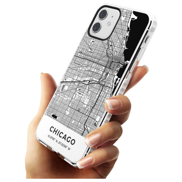 Map of Chicago, Illinois Impact Phone Case for iPhone 11