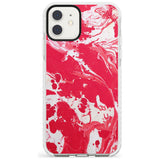 Red & White - Marbled Paper iPhone Case  Impact Case Phone Case - Case Warehouse