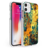 Gold Green Marble Phone Case iPhone 11 / Impact Case,iPhone 12 / Impact Case,iPhone 12 Mini / Impact Case Blanc Space