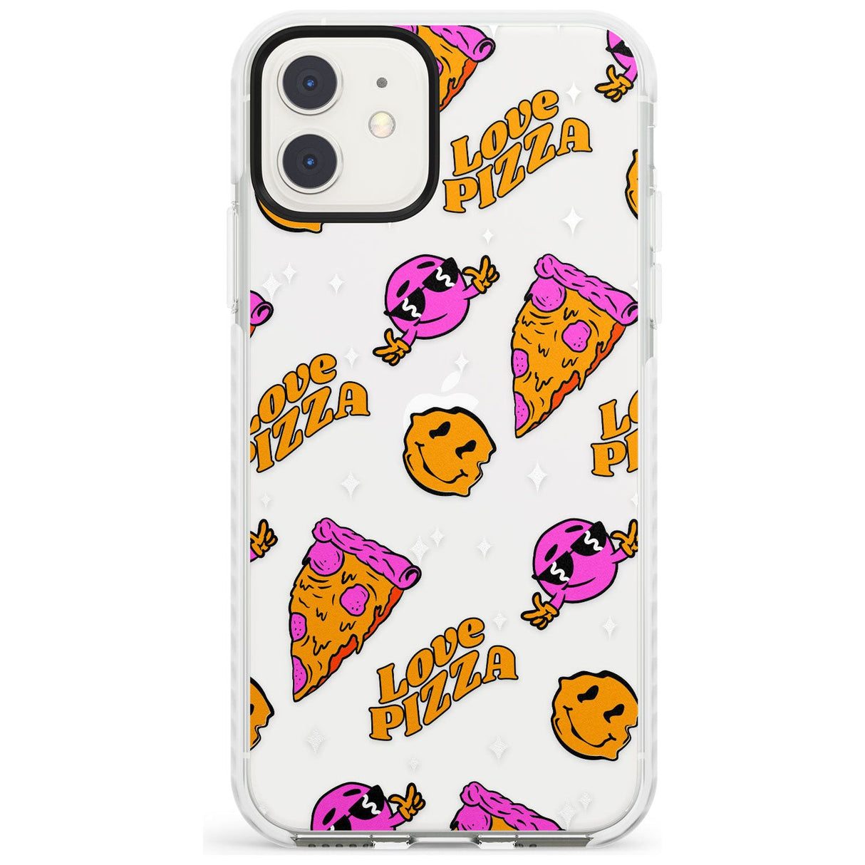 Psychedelic Love Pizza Pattern (Clear)