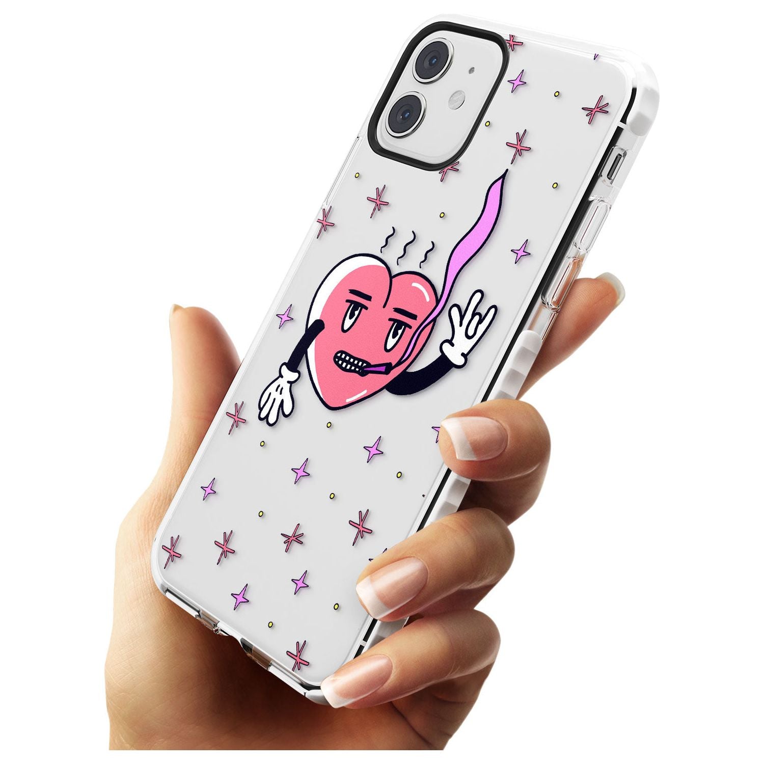 Rock n Roll Heart (Clear) Impact Phone Case for iPhone 11