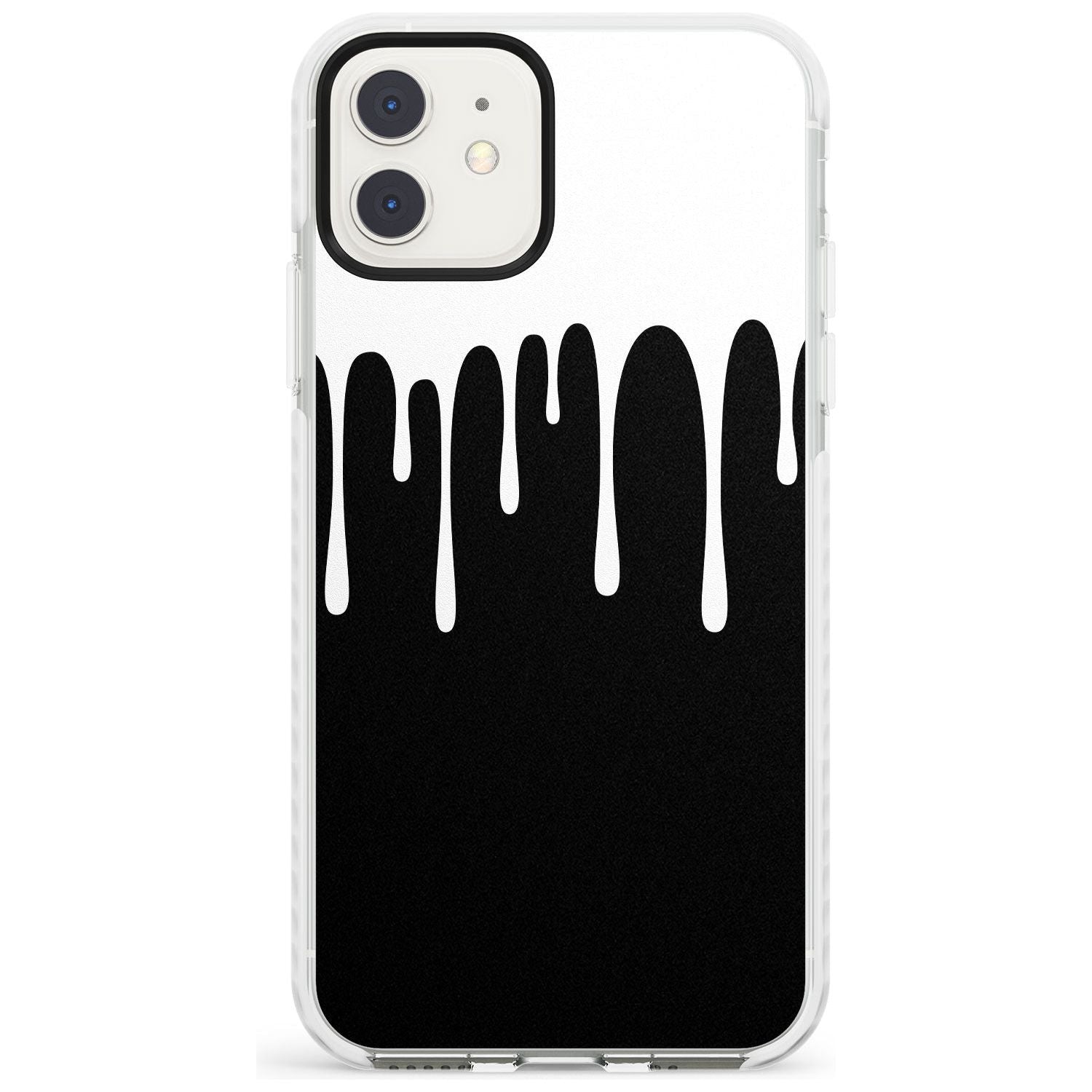 Melted Effect: White & Black iPhone Case Impact Phone Case Warehouse 11