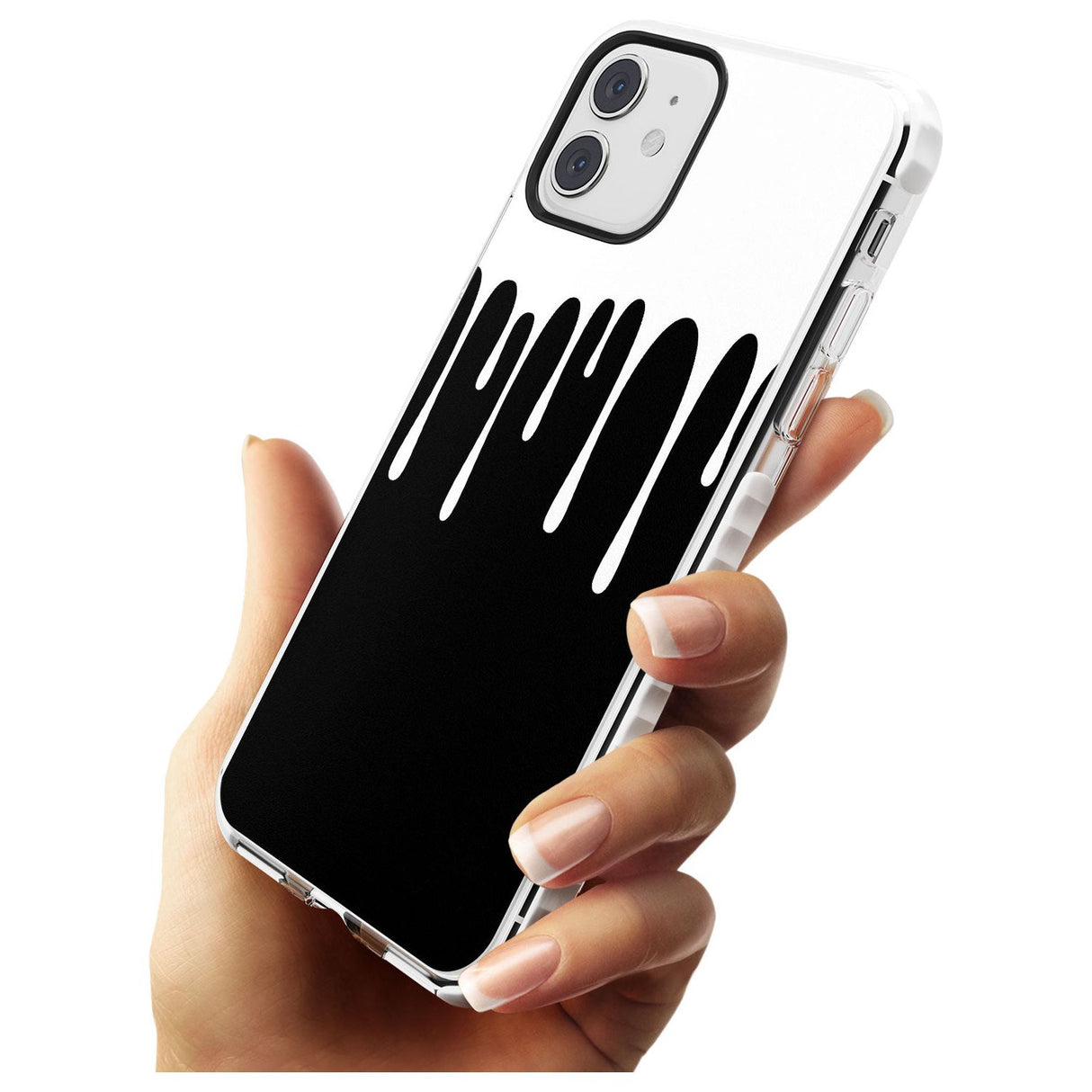 Melted Effect: White & Black iPhone Case Impact Phone Case Warehouse 11