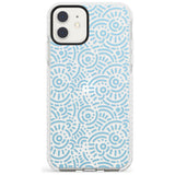 Light Blue Pattern Memphis Retro Pattern Design Impact Phone Case for iPhone 11