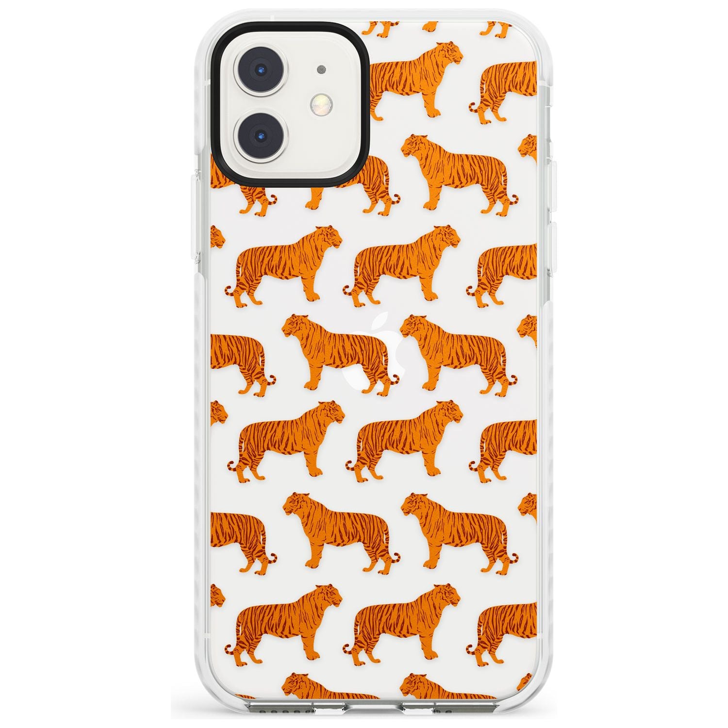 Tigers on Clear Pattern Impact Phone Case for iPhone 11