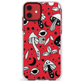 Psychedelic Mushrooms Pattern Impact Phone Case for iPhone 11