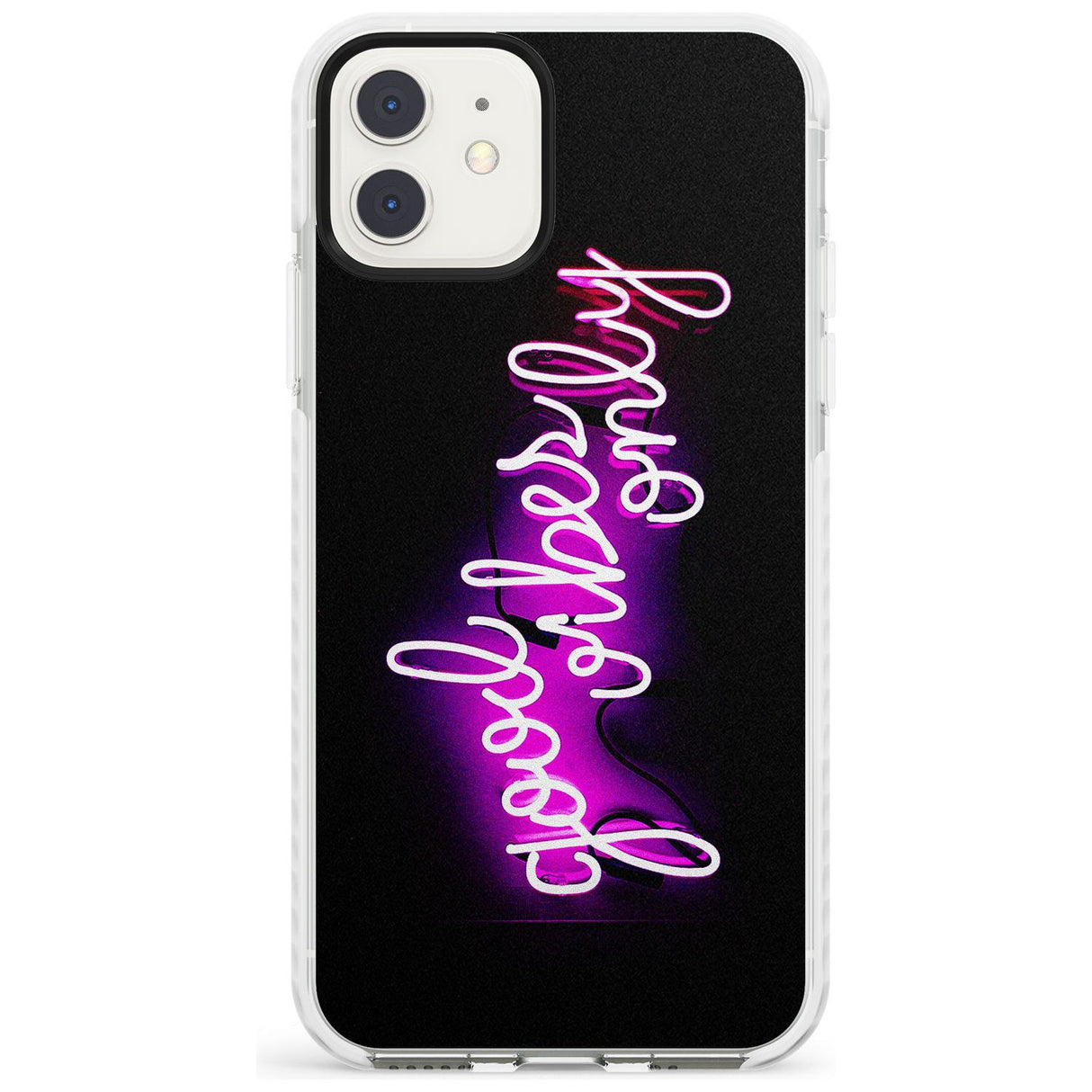 Good Vibes Only Pink Neon iPhone Case  Impact Case Phone Case - Case Warehouse