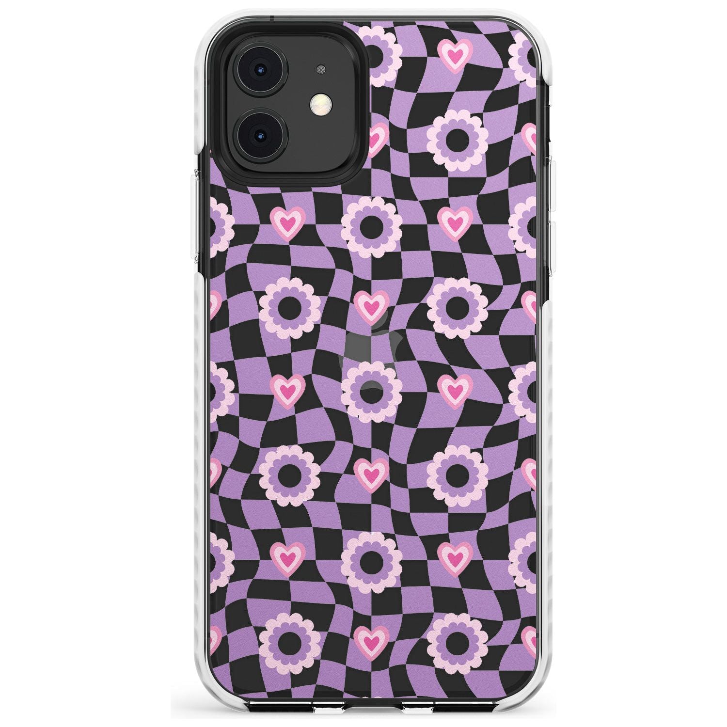 Checkered Love Pattern Impact Phone Case for iPhone 11