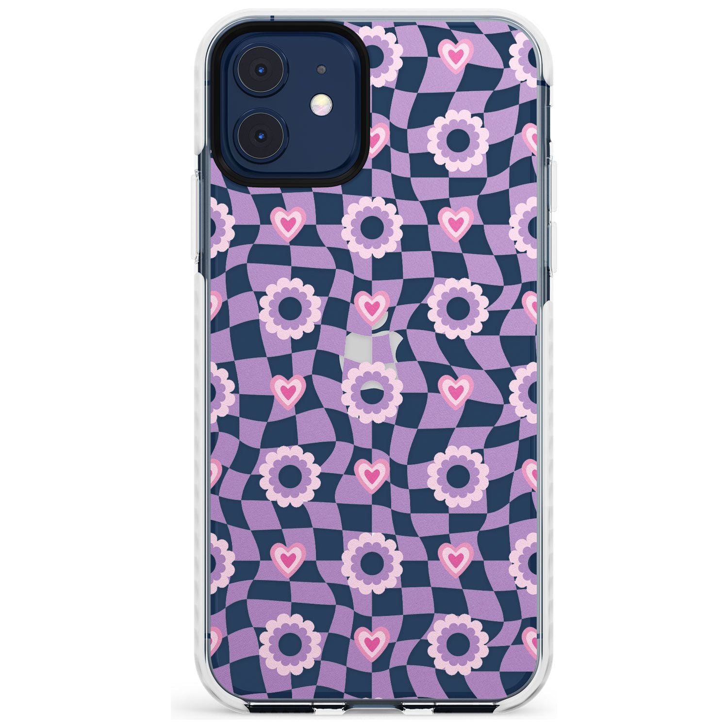 Checkered Love Pattern Impact Phone Case for iPhone 11