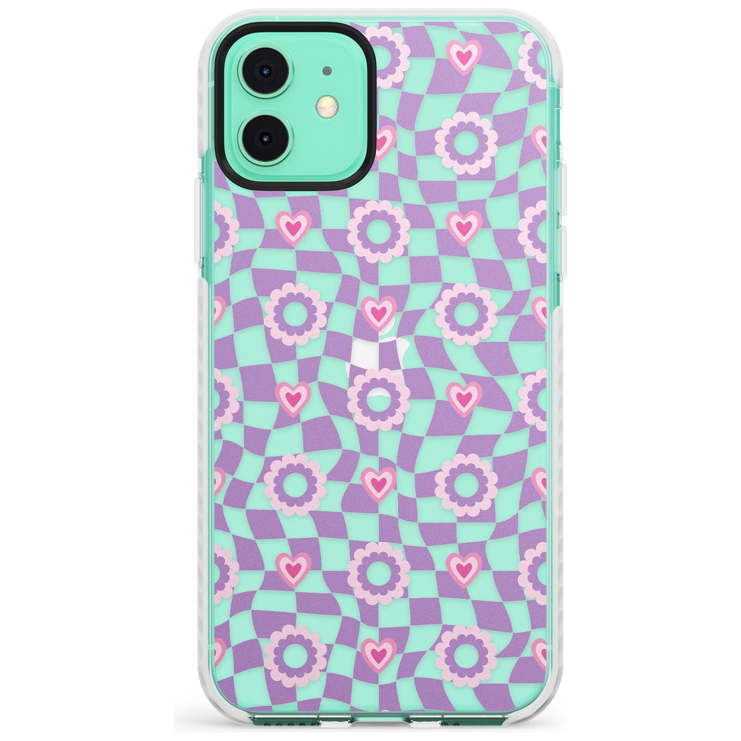 Checkered Love Pattern Impact Phone Case for iPhone 11