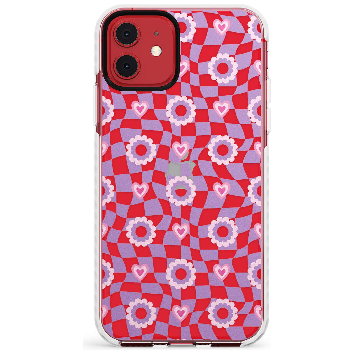 Checkered Love Pattern Impact Phone Case for iPhone 11