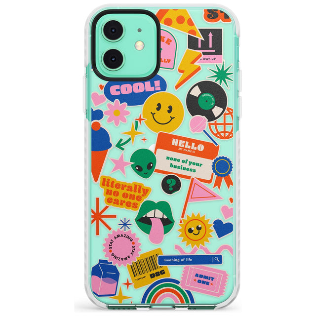 Nostalgic Stickers #1 Slim TPU Phone Case for iPhone 11