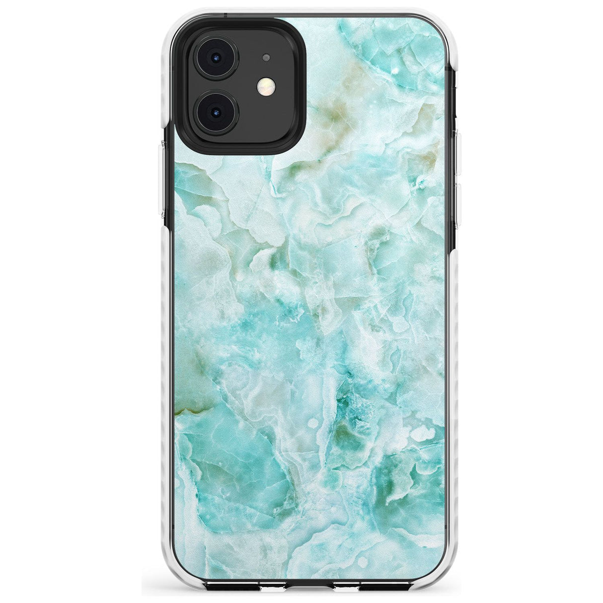 Turquoise Aqua Onyx Marble Slim TPU Phone Case for iPhone 11