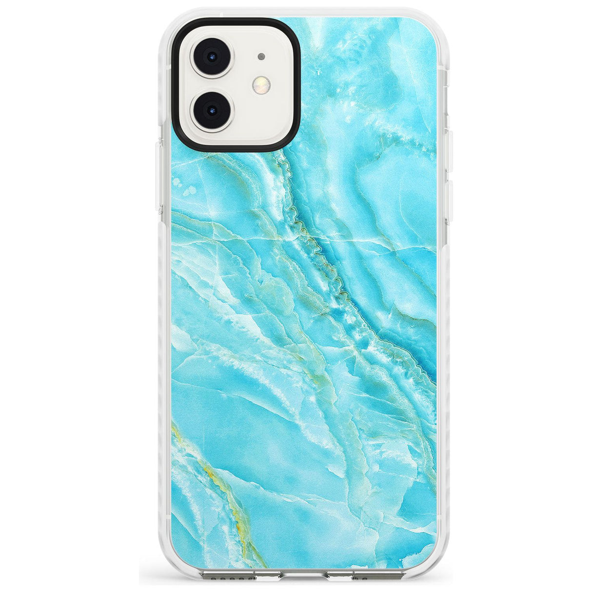 Bright Blue Onyx Marble Texture Slim TPU Phone Case for iPhone 11