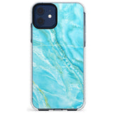 Bright Blue Onyx Marble Texture Slim TPU Phone Case for iPhone 11