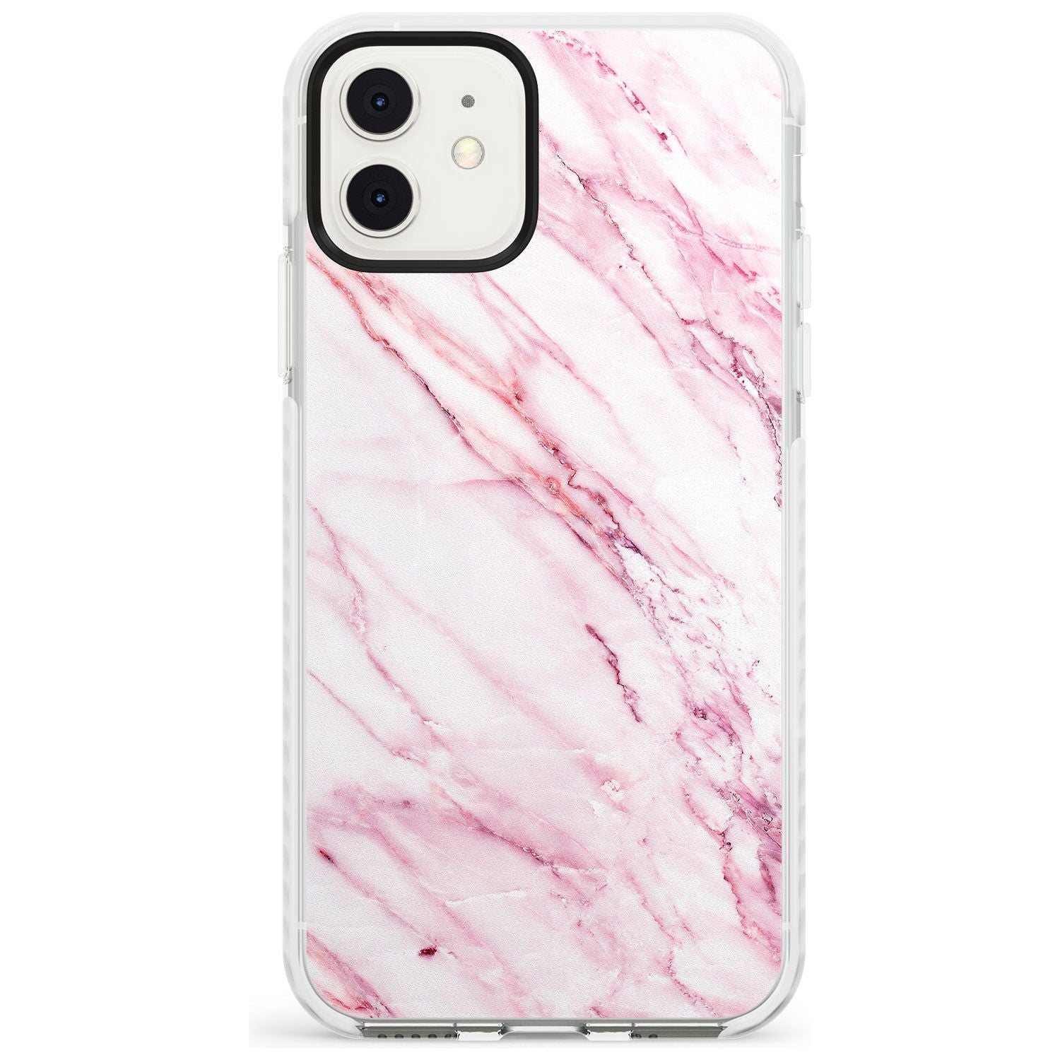 White & Pink Onyx Marble Texture Slim TPU Phone Case for iPhone 11