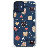 Cute Owl Pattern Impact Phone Case for iPhone 11