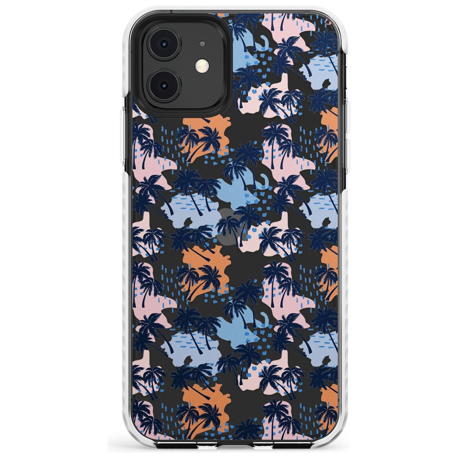 Summer Palm Trees (Clear) Slim TPU Phone Case for iPhone 11
