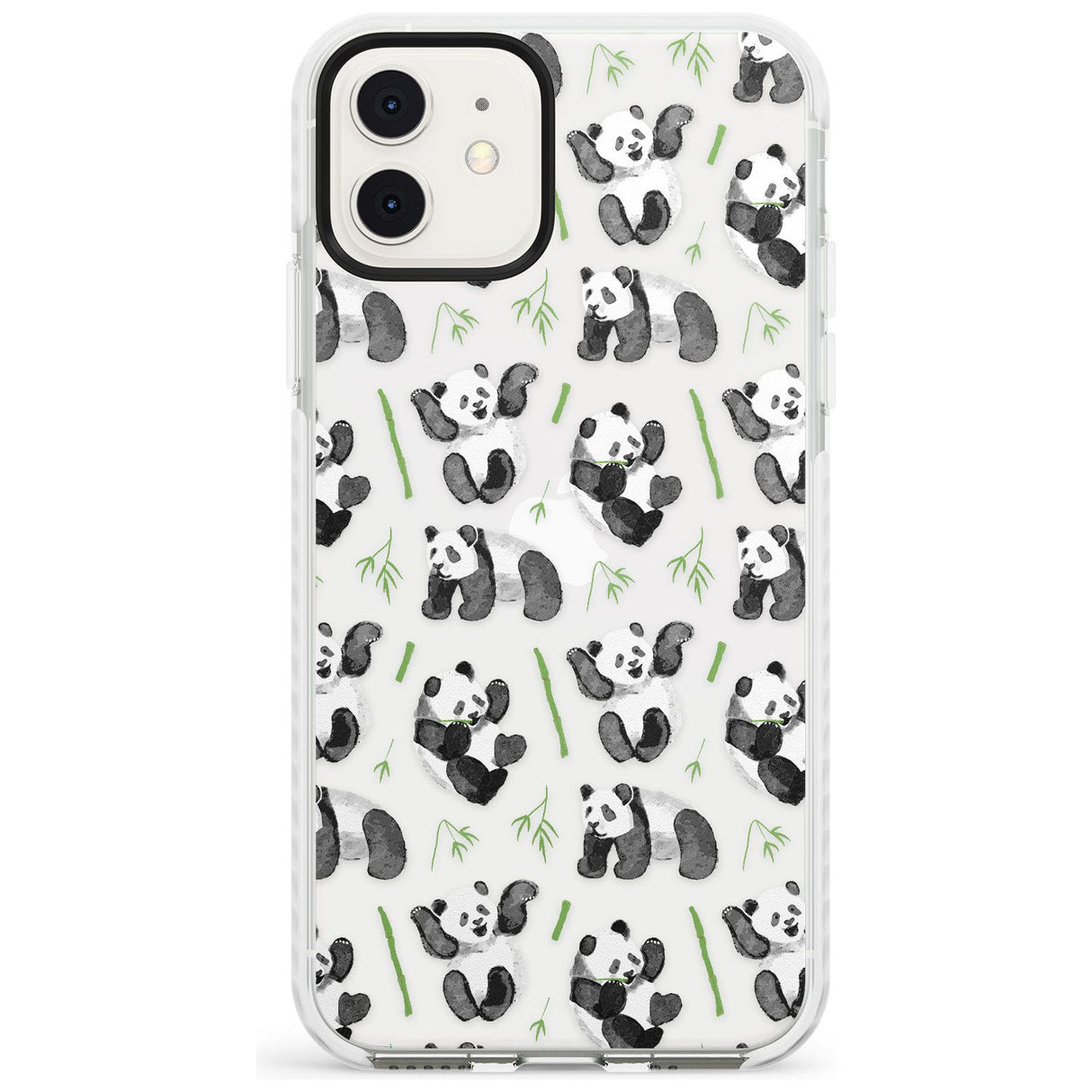 Watercolour Panda Pattern Slim TPU Phone Case for iPhone 11