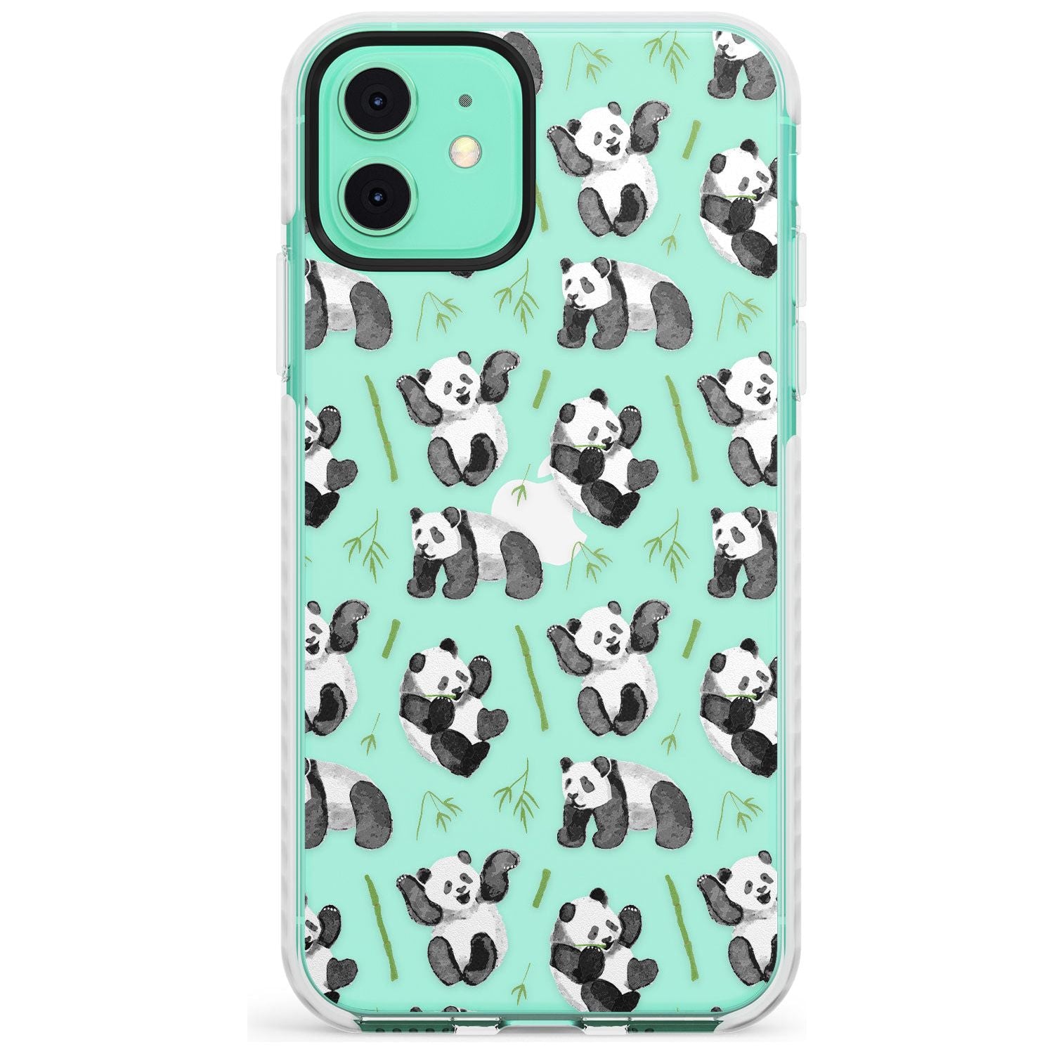 Watercolour Panda Pattern Slim TPU Phone Case for iPhone 11
