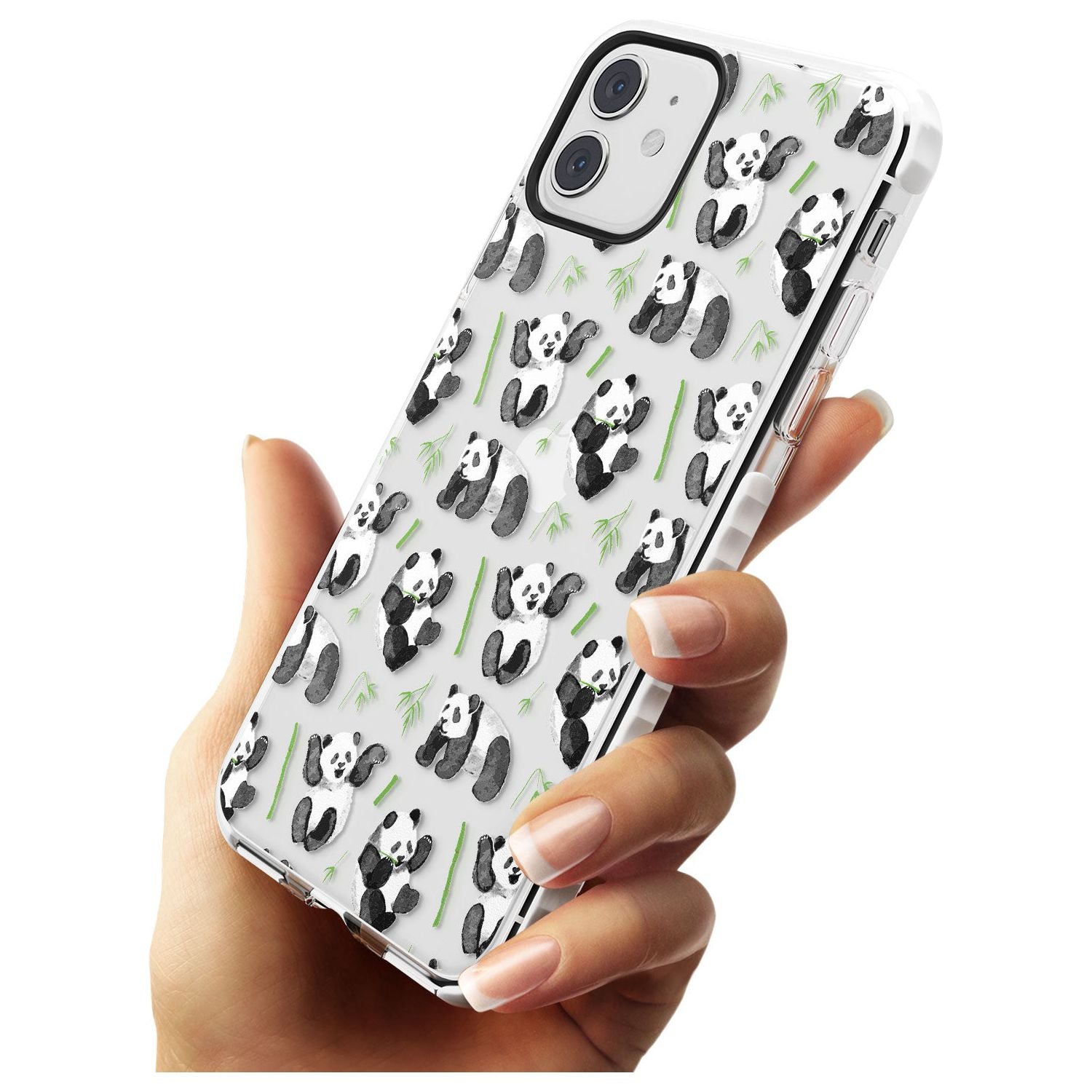 Watercolour Panda Pattern Slim TPU Phone Case for iPhone 11