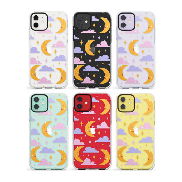 Moons & Clouds Impact Phone Case for iPhone 11, iphone 12