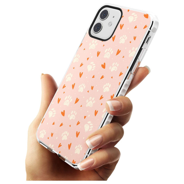 Paws & Hearts Pattern Slim TPU Phone Case for iPhone 11
