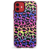 Rainbow Gradient Leopard Print Slim TPU Phone Case for iPhone 11